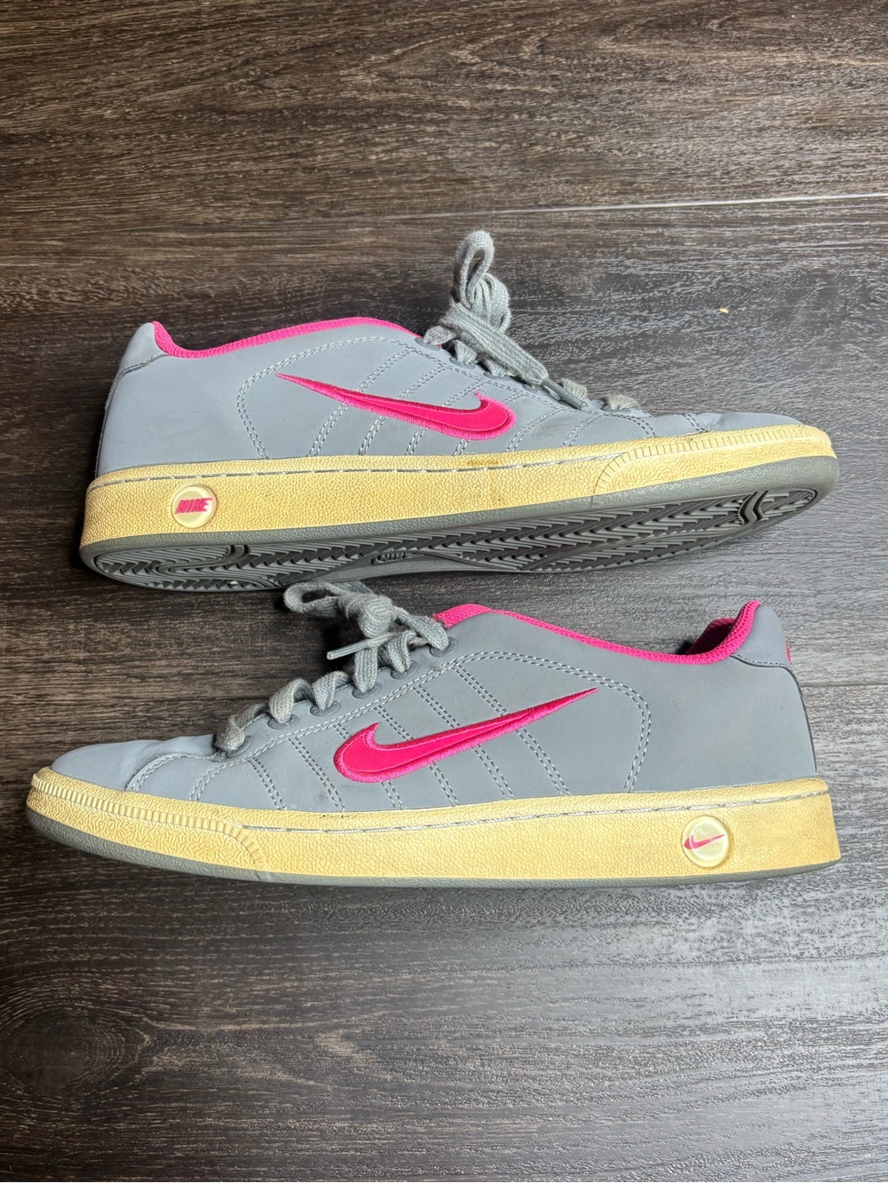 Nike Womens Court Traditions II Pink And Gray Sneakers Size 10